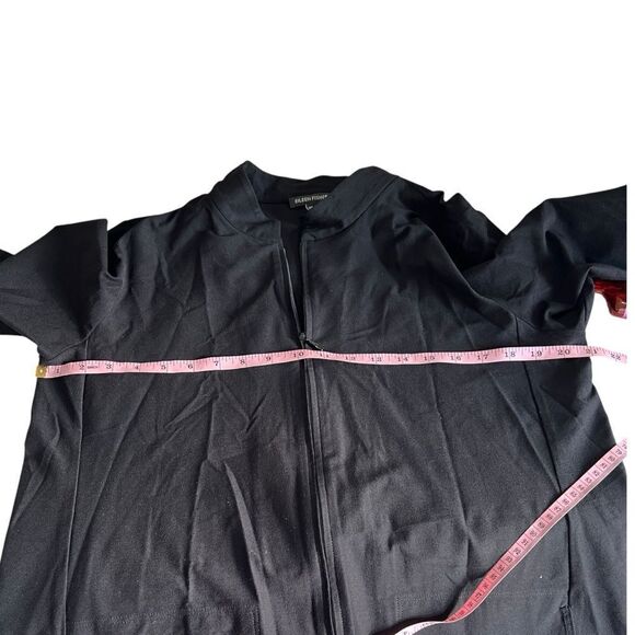 Eileen Fisher Stretch Long Flight Zip Up Jacket Size Large - Picture 6 of 9